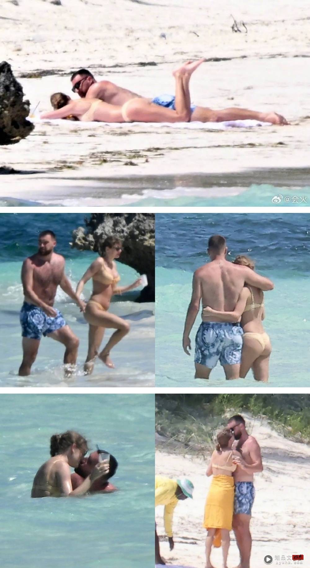 Taylor Swift和男友晒日光浴！海中激吻 大颗蜜桃臀见客 娱乐资讯 图2张